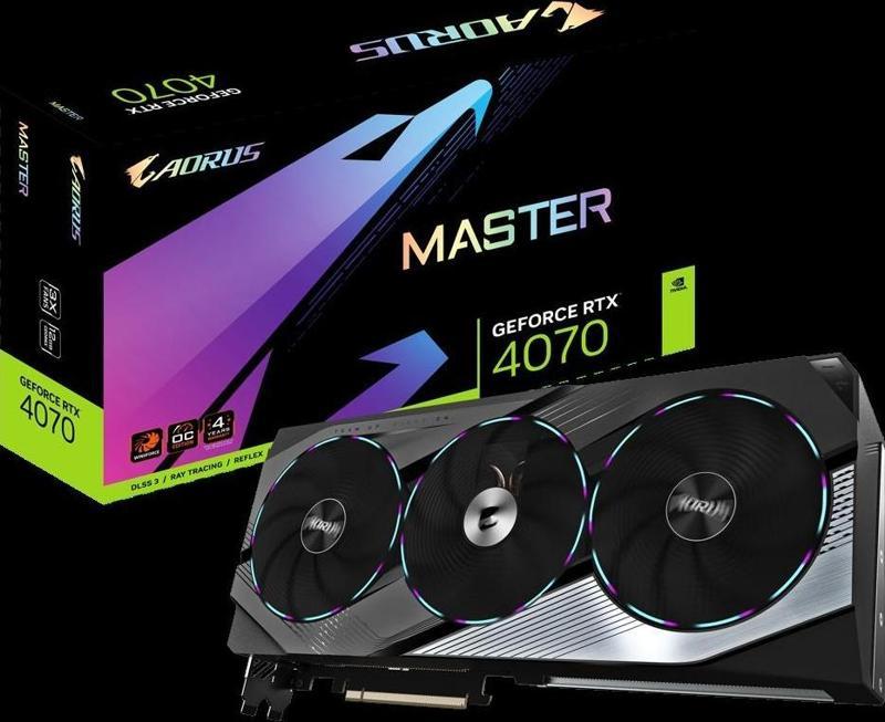 RTX 4070 AORUS MASTER 12GB GDDR6X 192 Bit RGB LED Nvidia Ekran Kartı