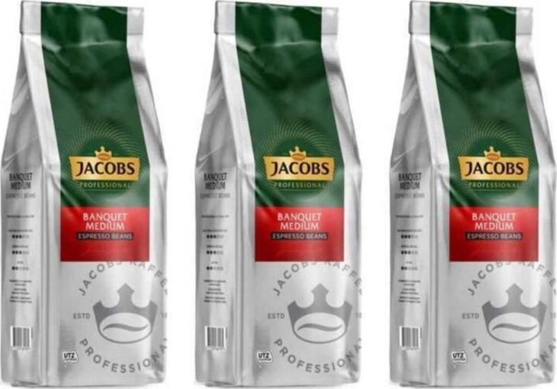 Banquet Medium Espresso Beans Çekirdek Kahve 1000 Gr X 3 Paket