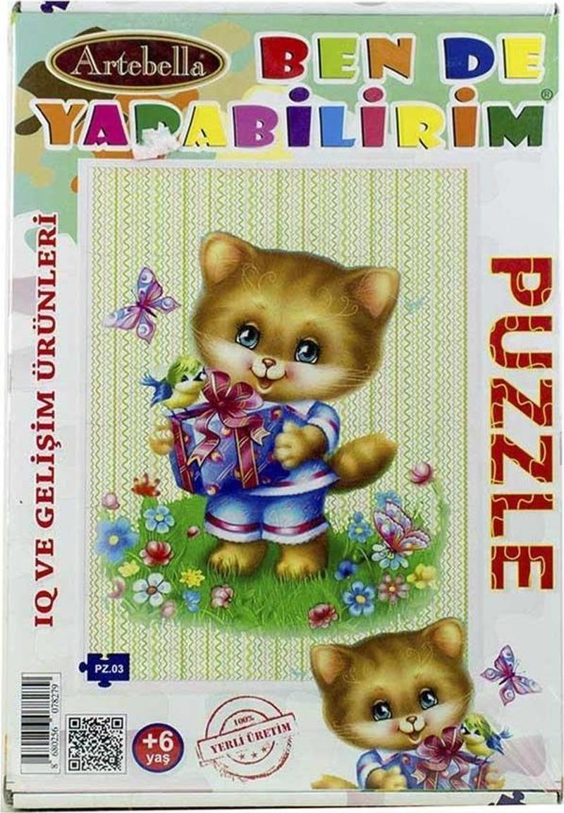 Çocuk Eğitici 24 Parça Puzzle I Kedi +6 Yaş