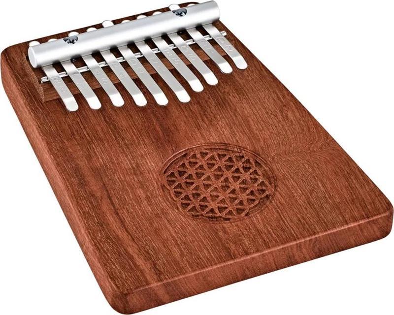 Sonic Energy KL1002FOL Solid Flower Of Life C Major 10 Note Kalimba (Zambesi Redwood)