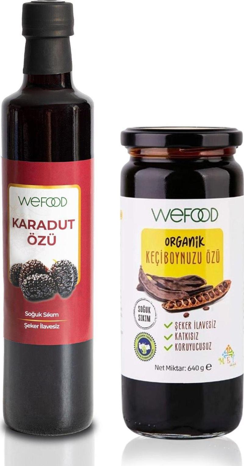 Karadut Özü 700 Gr (Soğuk Sıkım) + Organik Keçiboynuzu Özü 640 Gr (Soğuk Sıkım)