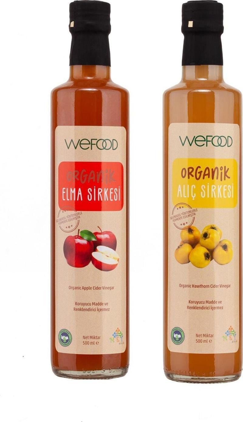 Organik Alıç Sirkesi 500 Ml + Organik Elma Sirkesi 500 Ml