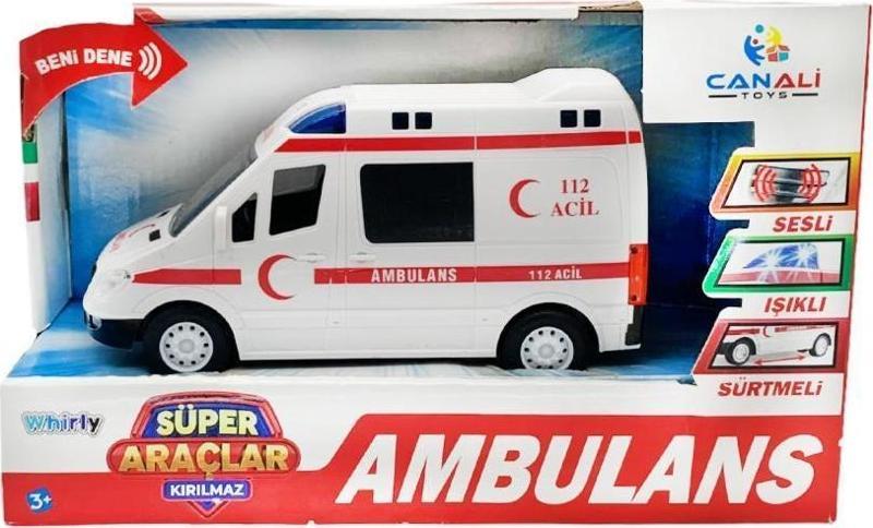 Canali Toys Eğitici Sesli Işıklı Sesli Pilli Oyuncak Ambulans