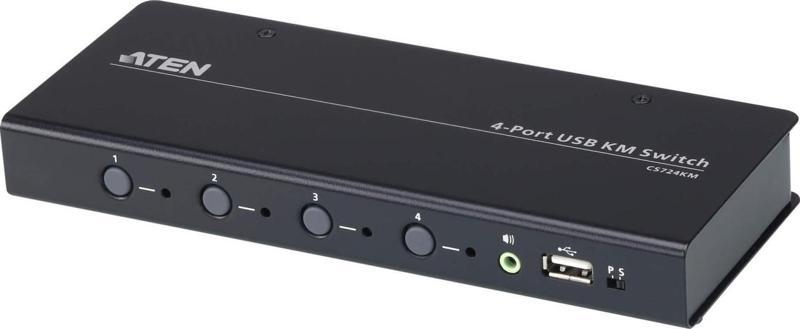 4-port USB Sınırsız Geçiş İmkanı Tanıyan KM (Klavye/Mouse) Switch (Kablolar dahil)&lt;br&gt;4-port U