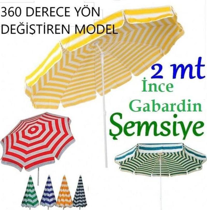 Gabardin Kumaş Plaj Balkon Bahçe Şemsiyesi 2 Mt. Çapında
