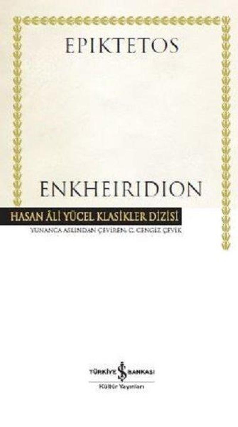 İş Bankası Kültür Yayınları Enkheiridion-Hasan Ali Yücel Klasikler - Epiktetos IR10510
