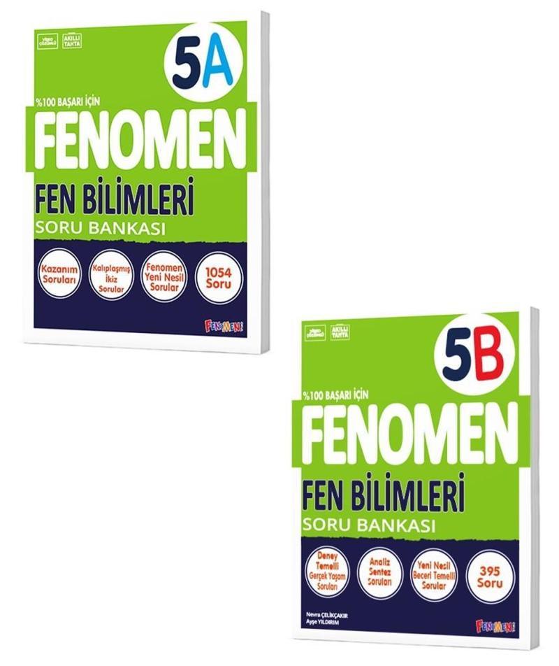 Fenomen Okul 2024 5. Sınıf Fen Bilimleri A + B Soru Bankası Seti 2 Kitap