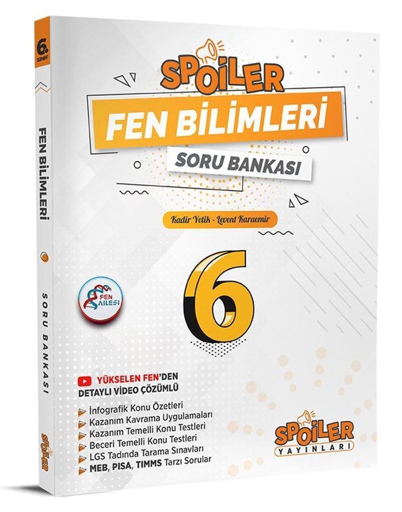 Spoiler 2024 6. Sınıf Fen Bilimleri Soru Bankası