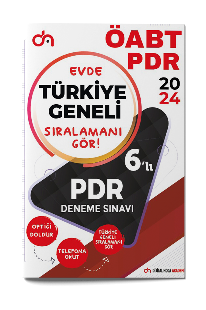 Dijital Hoca 2024 ÖABT PDR Türkiye Geneli PDF Çözümlü Kurumsal 6`lı Deneme