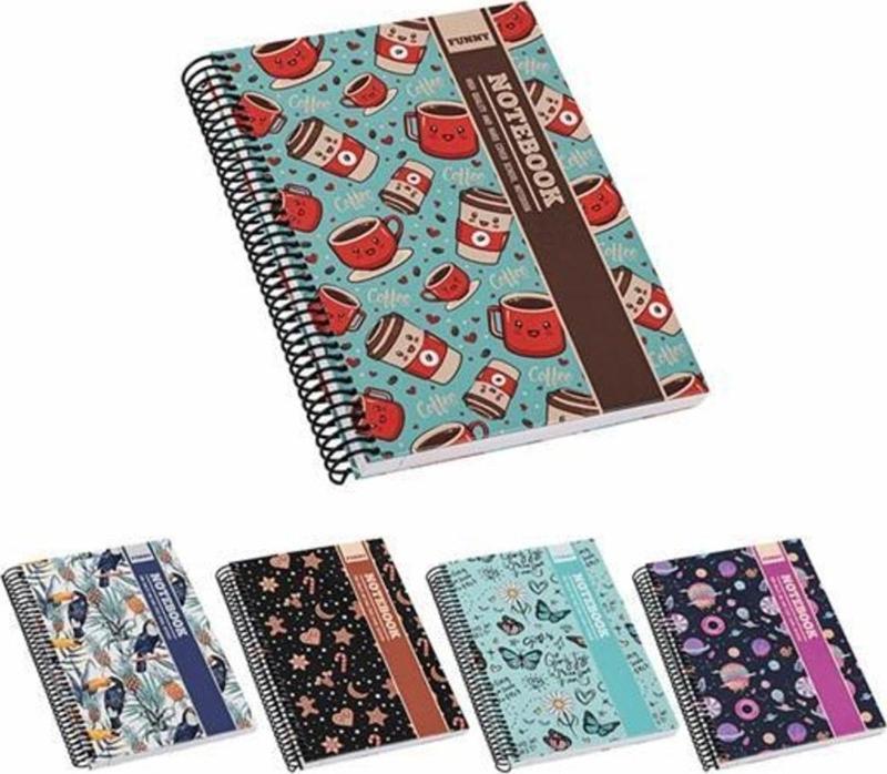 Defter 17x24 Sert Kapak Çizgili 120 Yp.70 Gr Funny