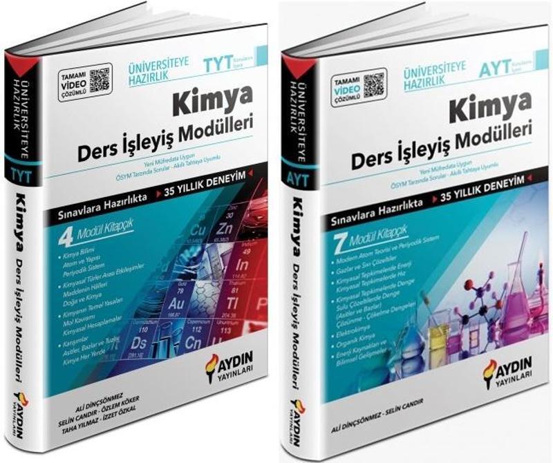 Aydın 2024 Tyt Ayt Kimya Konu Özetli Ders İşleyiş Modülleri Seti 2 Kitap
