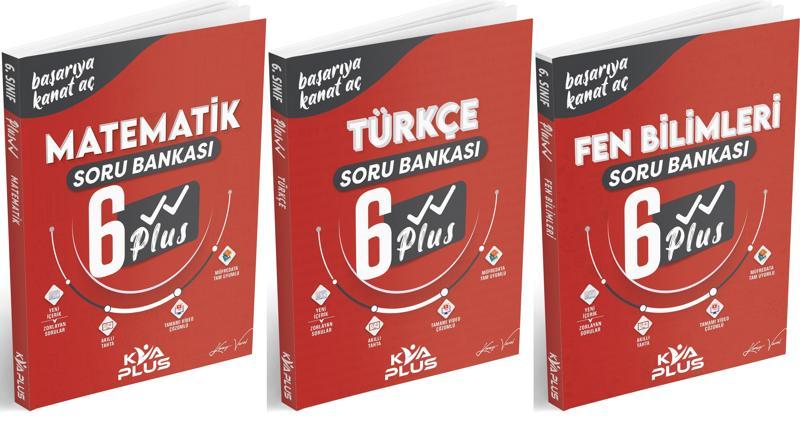 Kva 2024 6. Sınıf Matematik + Türkçe + Fen Bilimleri Plus Soru Seti 3 Kitap