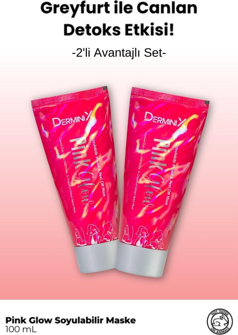 2'li Set Pink Glow Greyfurt Özlü Detoks Etkili Soyulabilir Maske