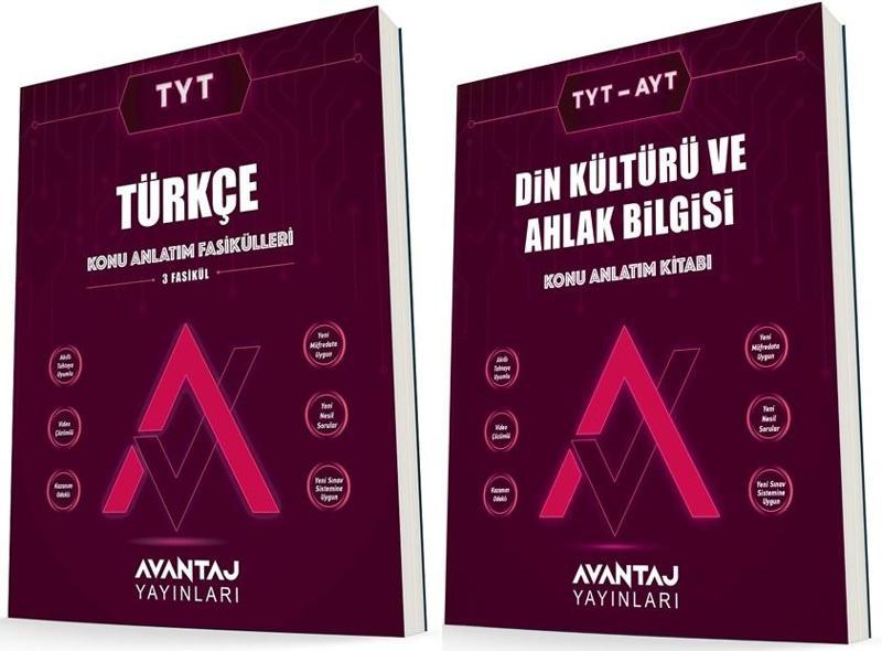 Avantaj Tyt Türkçe + Tyt Ayt Din Konu Anlatım Fasikülleri Seti 2 Kitap 2023