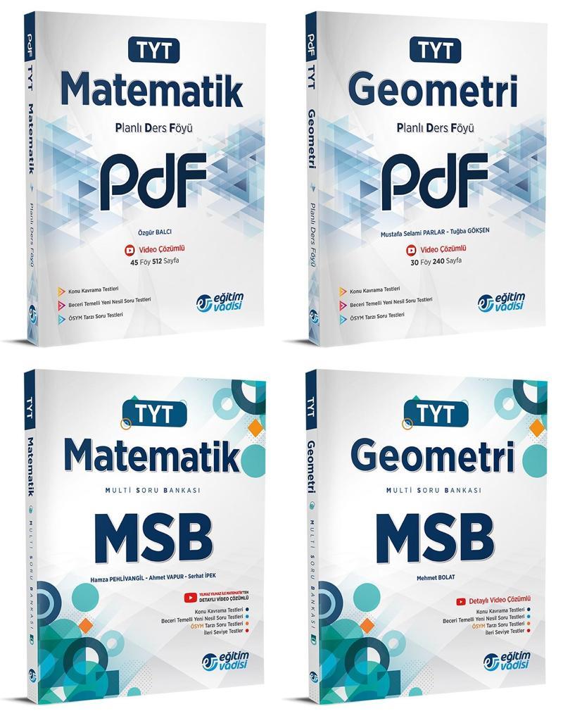 Eğitim Vadisi 2024 Tyt Matematik + Geometri Pdf + Msb Seti 4 Kitap