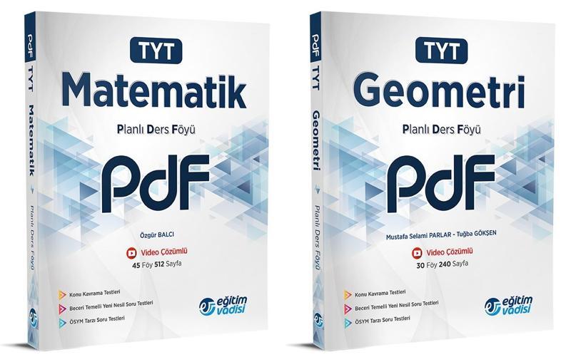 Eğitim Vadisi 2024 Tyt Matematik + Geometri Pdf Planlı Ders Föyü Seti 2 Kitap