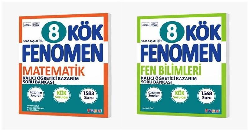 Fenomen Okul 2024 8. Sınıf Matematik + Fen Bilimleri Kök Soru Bankası Seti 2 Kitap