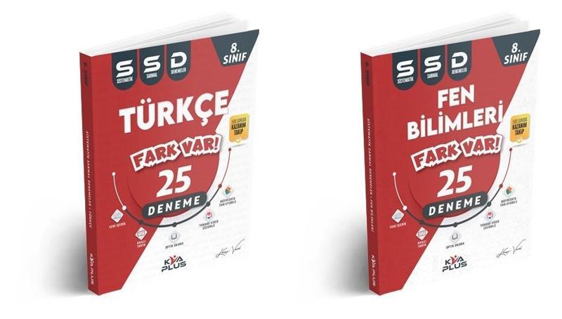 Kva 2024 8. Sınıf Fen Bilimleri + Türkçe Sistematik Sarmal Deneme Seti 2 Kitap