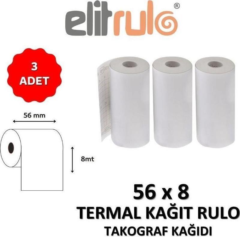 Takograf Kağıdı 56mm x 8mt - 3 Adet