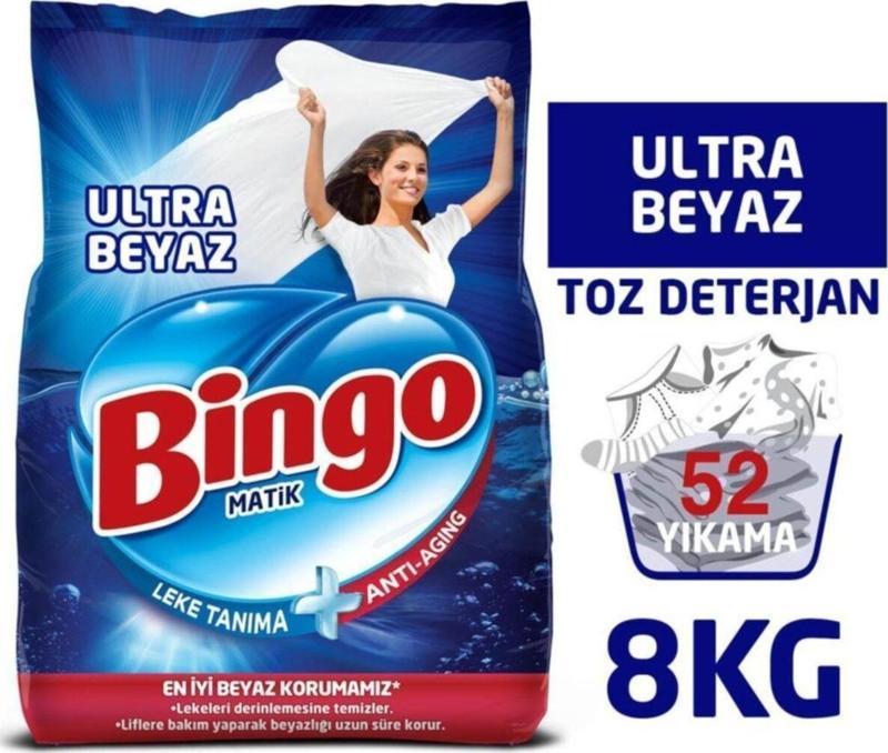 Matik Toz Çamaşır Deterjanı 4 Kg Ultra Beyaz 2'li