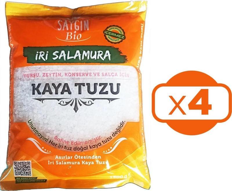 İri Salamura Kaya Tuzu 1500 Gr 4 lü
