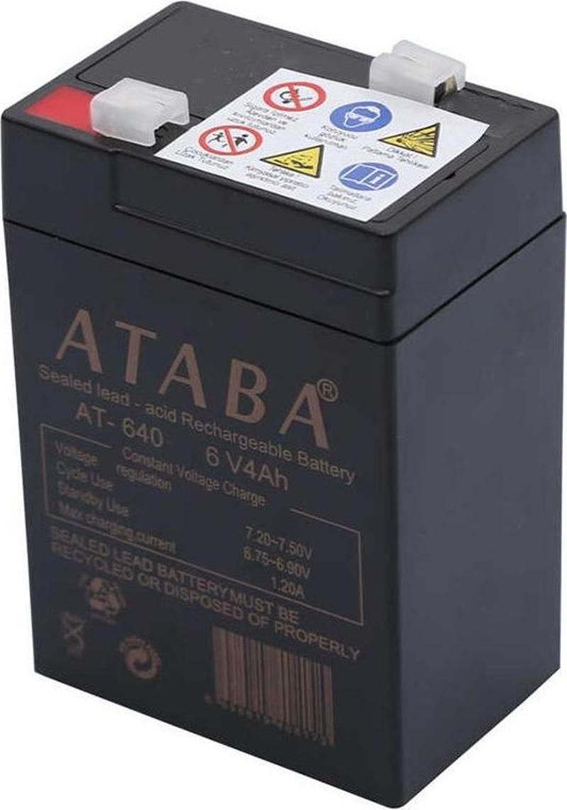 ATABA AT-640 6 VOLT - 4 AMPER IŞILDAK AKÜSÜ (70 X 47 X 101 MM)