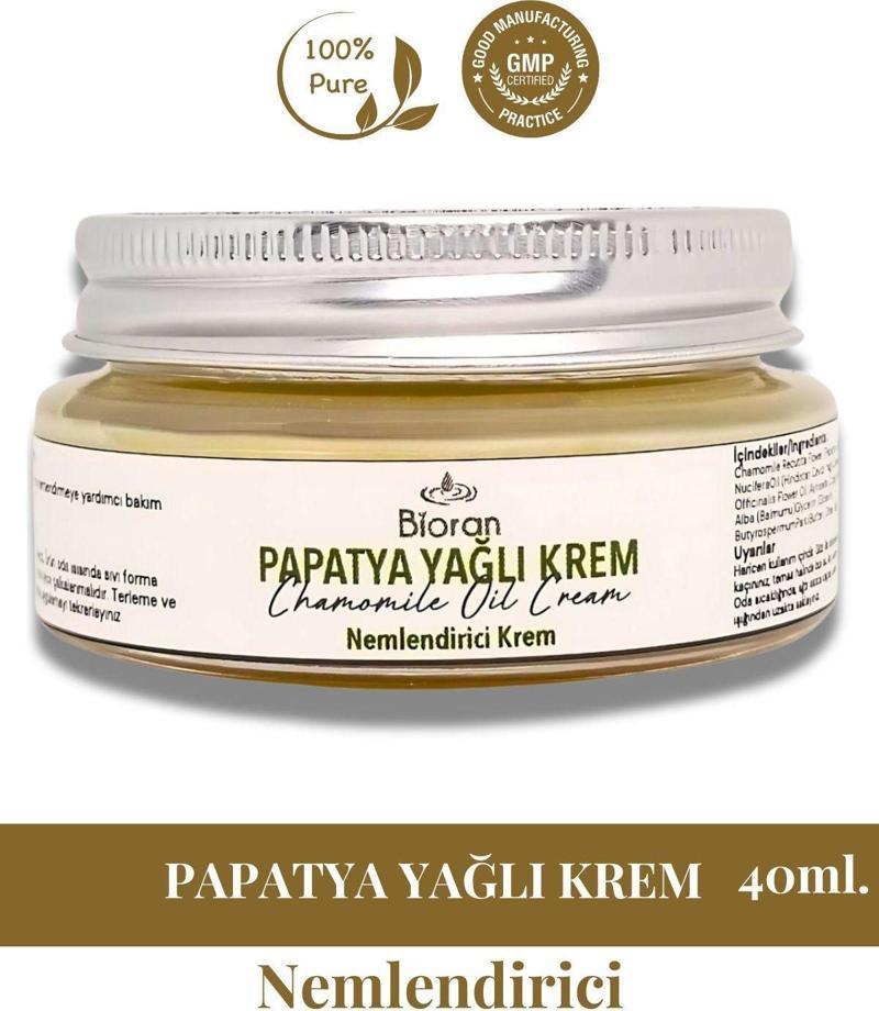 Papatya Yağlı %100 Doğal İçerikli Yoğun Bakım Kremi 40 Ml.