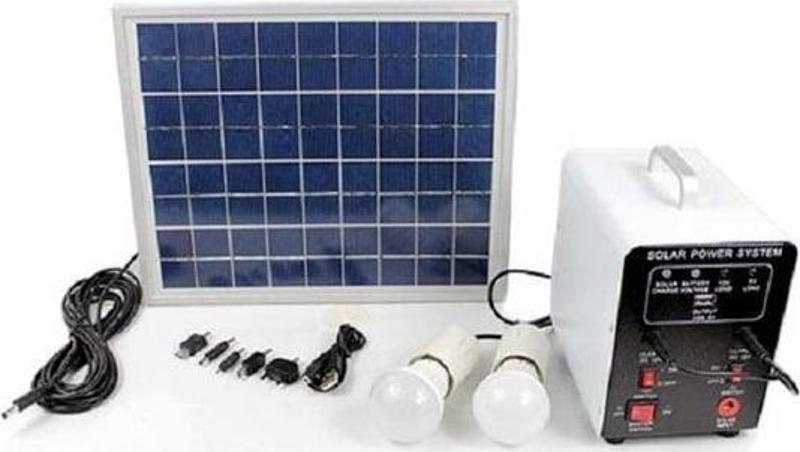 Güneş Enerjili Solar Kampçı Seti- Lambalı Telefon Çoklu Sarj Destekli