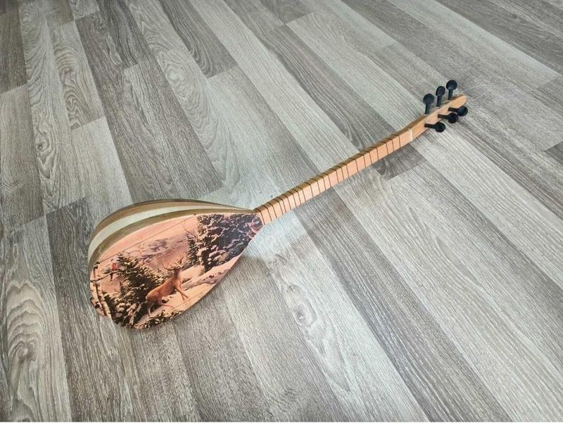 Cura Geyik Ve Doğa Işleme Tam Set Uzun Sap Cura Çocuk Sazı