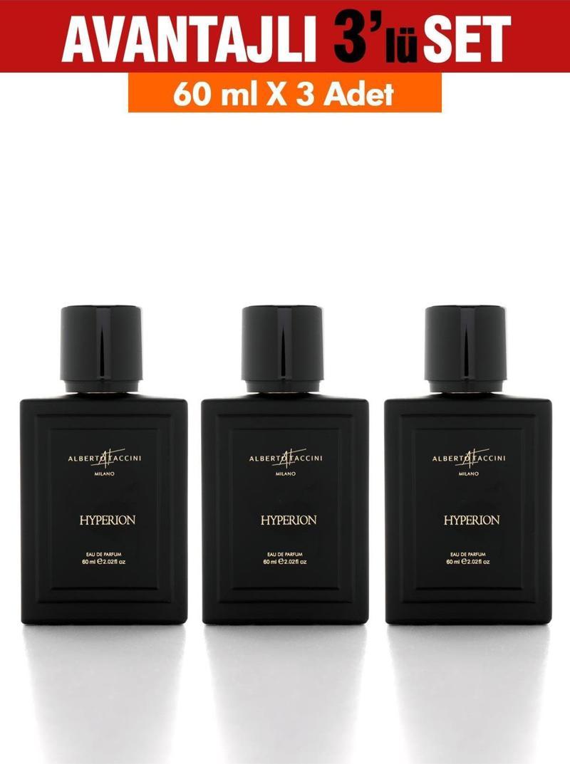 3'Lü Set Alberto Taccini  Hyperion Erkek Parfümü 60 ml