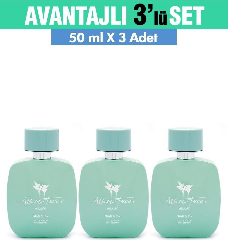 3'Lü Set Alberto Taccini  Nice Girl Kadın Parfüm