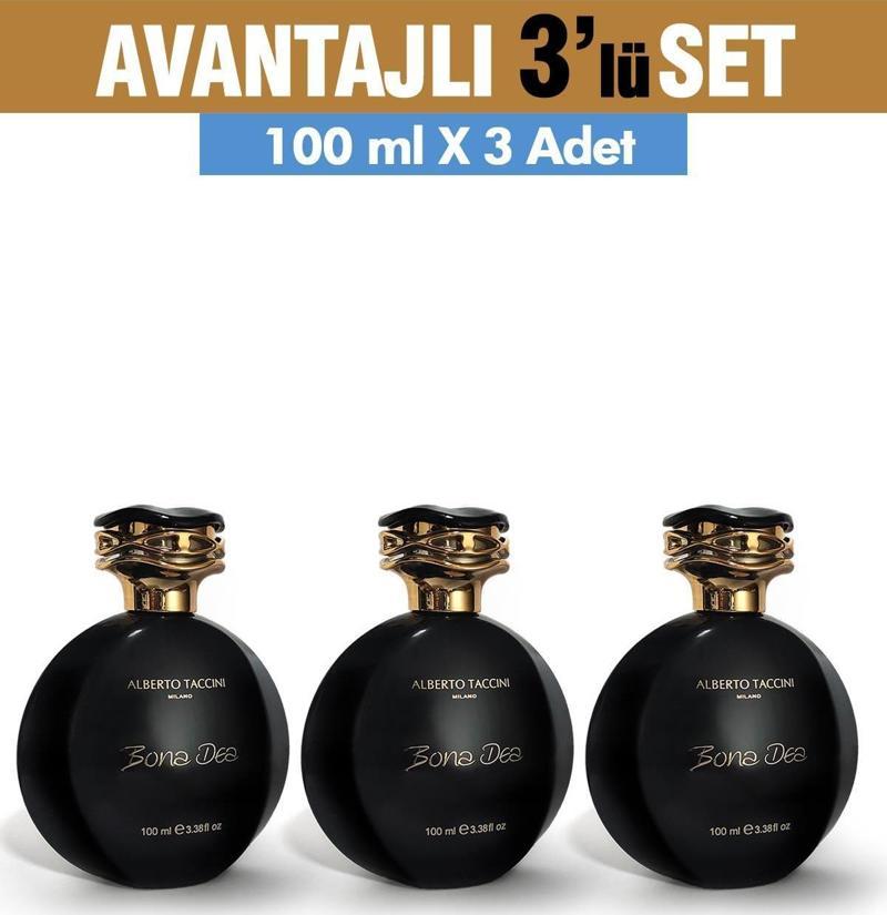 3'Lü Set Alberto Taccini  Bona Dea Kadın Parfümü - 100 ml