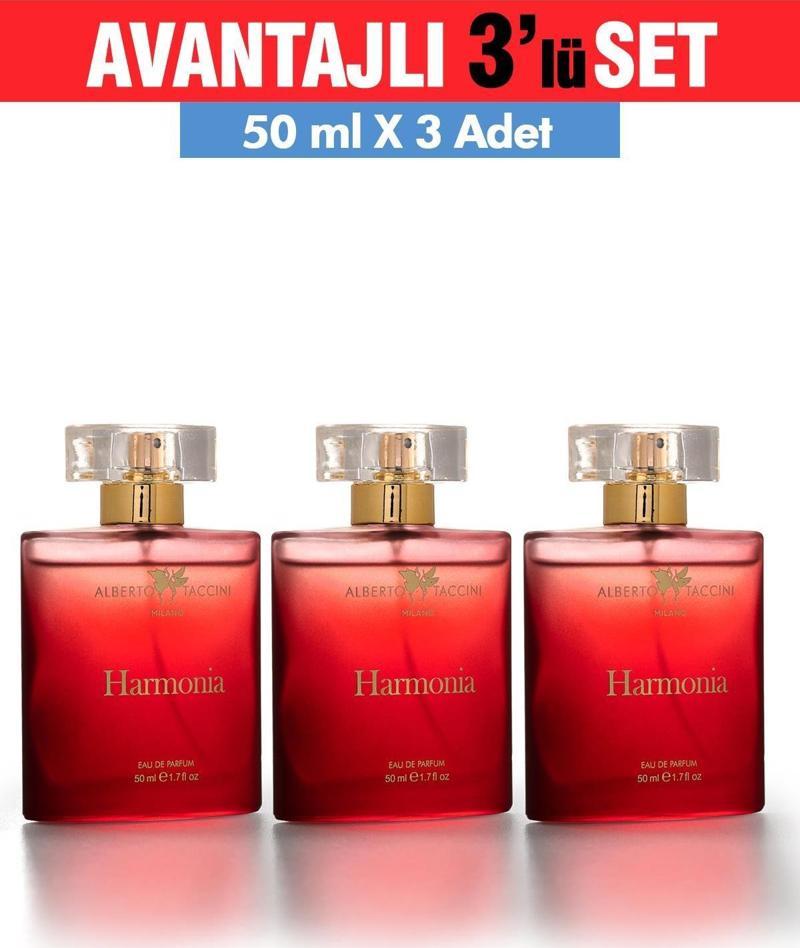 3'Lü Set Alberto Taccini  Harmonia Kadın Parfümü  50 ml