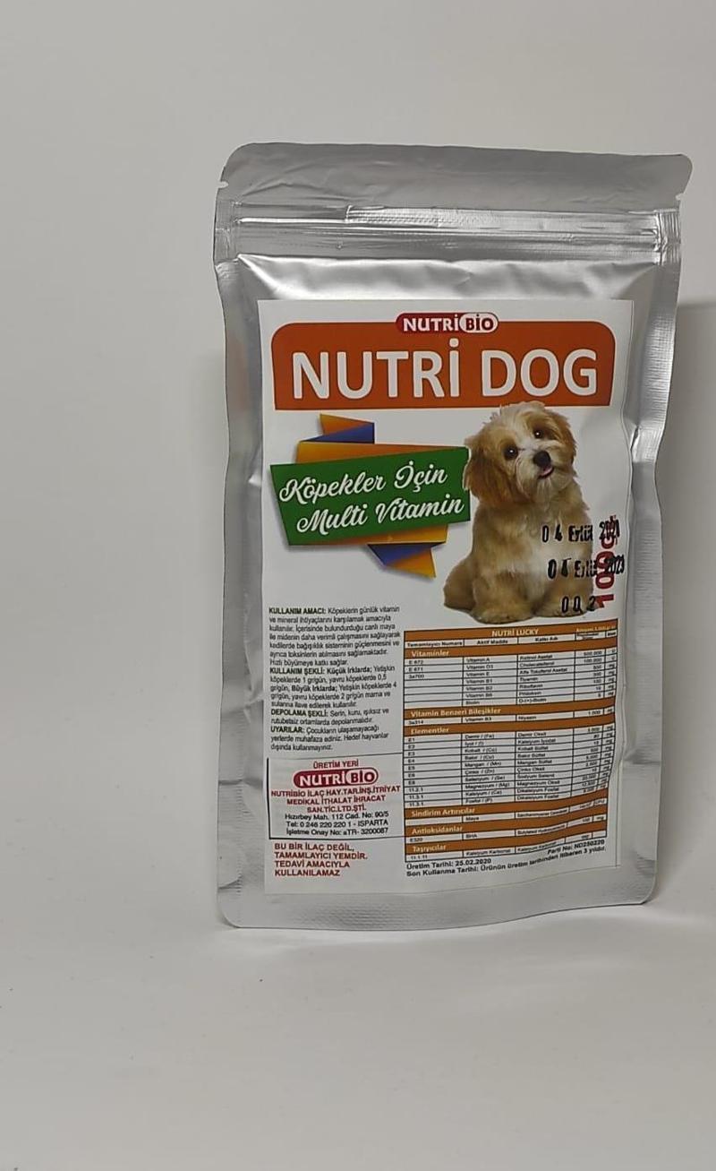 Köpekler İçin Multi Vitamin Komplex 100 GR Köpek Bağışıklık Güçlendirici Nutridog