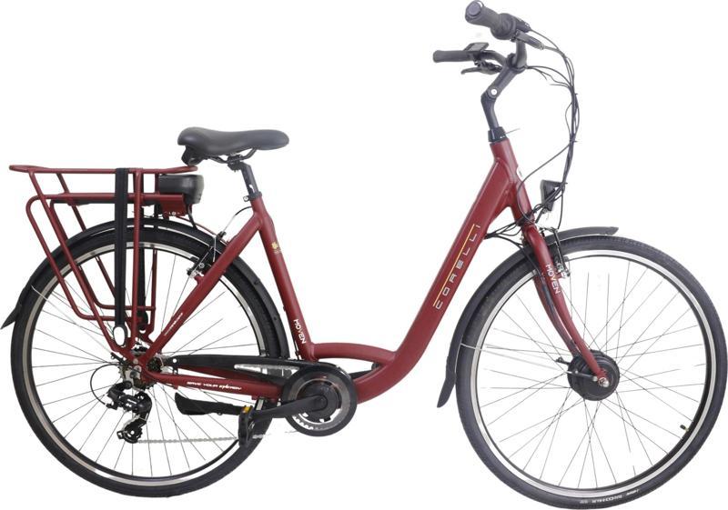 Moven 28 Jant 51K Unisex Elektrikli Bisiklet Bordo