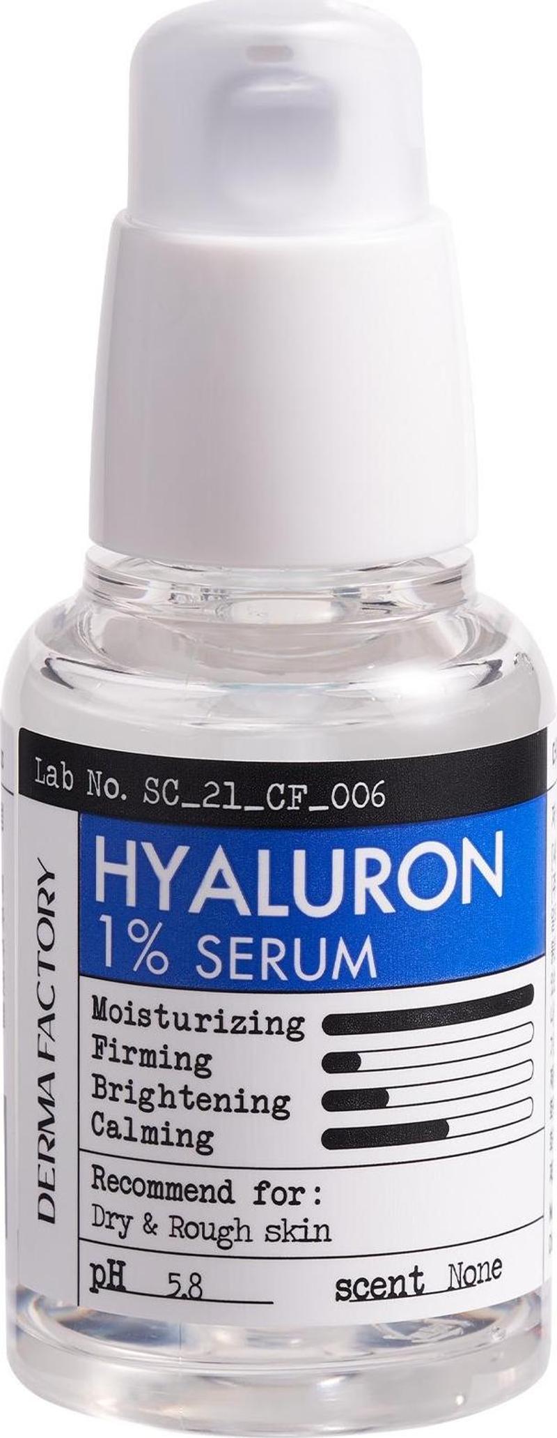 Derinlemesine Nemlendirici Hyalüronik Asit Serum Derma Factory %1 Hyaluron Serum 30 ml