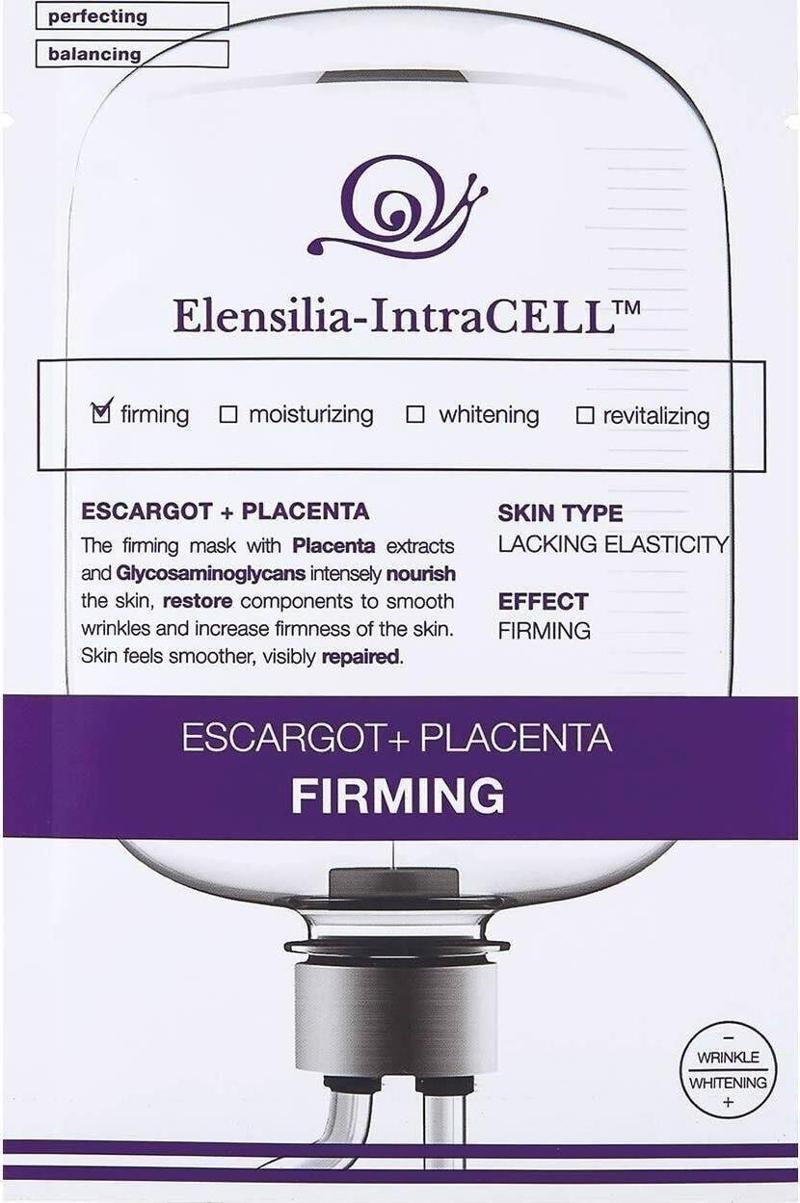 Escargot + Plasenta Sıkılaştırıcı, Aydınlatıcı Yaprak Maske Intracell Placenta Mask