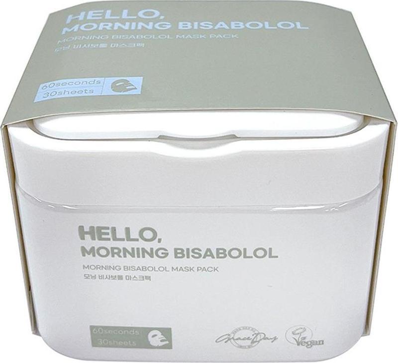 Bisabolol içeren Yatıştırıcı Vegan Maske Seti 30 adet Grace Day Hello Bisabolol Mask Pack 30 pcs