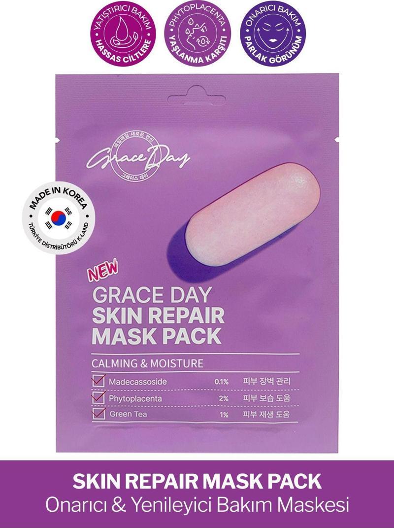 Hassas Ciltler İçin Bariyer Onarıcı Kağıt Maske Grace Day Skin Repair Mask Pack