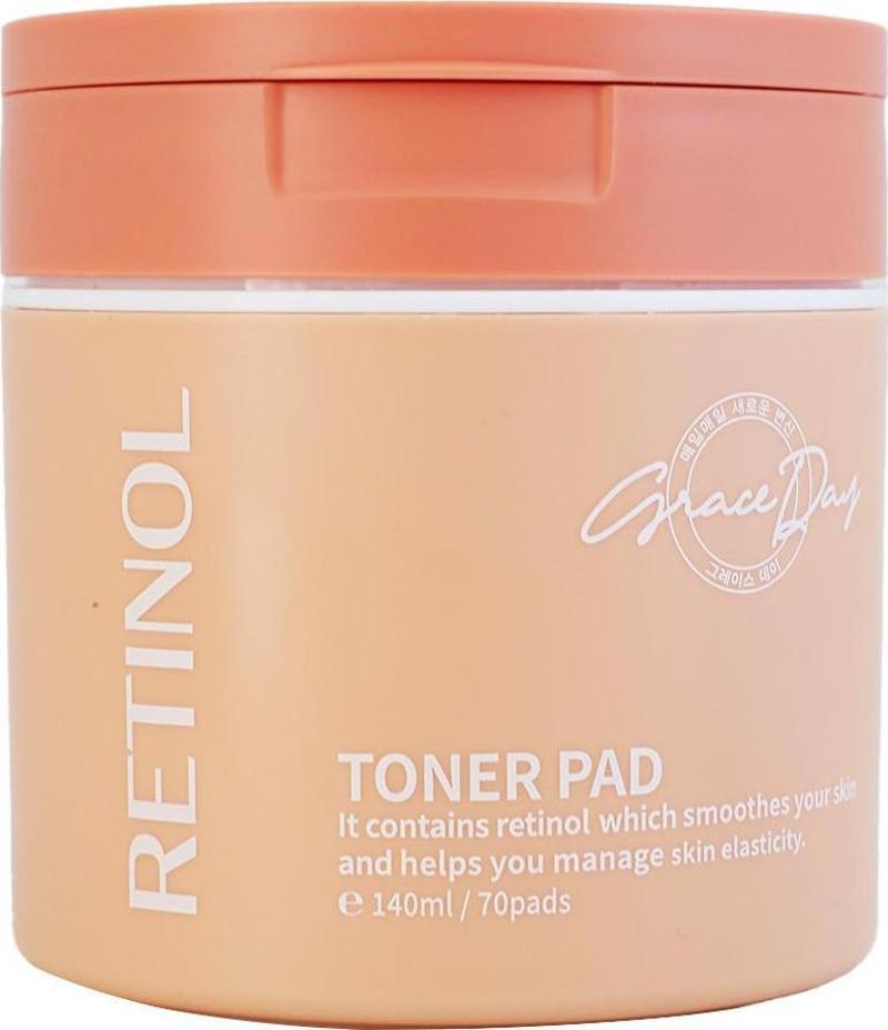 Retinol ve Bakuchiol İçeren Tonikli Ped Grace Day Retinol Toner Pad 70 adet