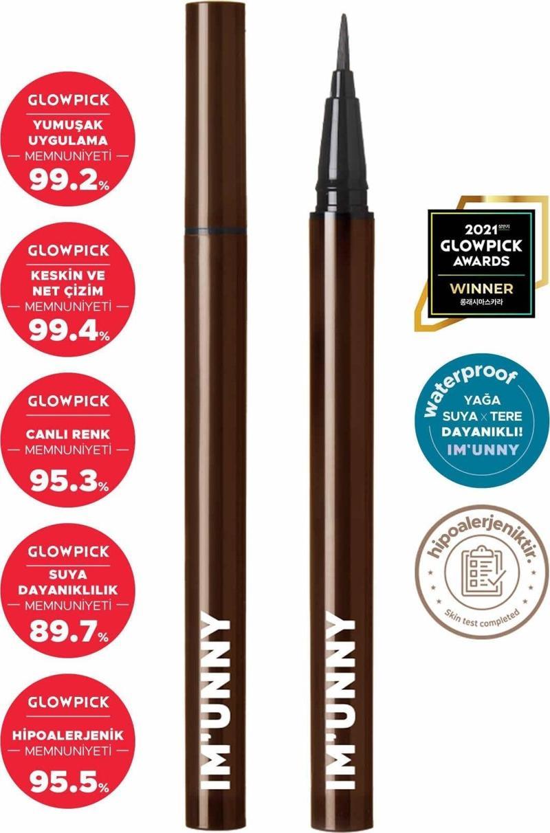 Suya Dayanıklı Kahverengi Eyeliner Skinny Fit Art Liner (a02 Deep Brown)