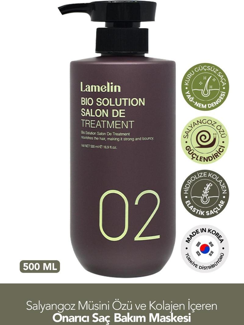 Collagen İçeren Onarıcı Saç Bakım Maskesi Lamelin Bio Solution Salon Treatment 500 ml