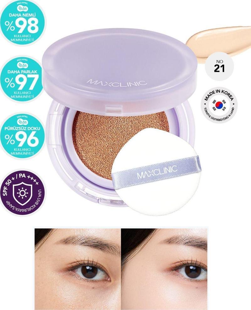 Melatonin İçeren Cushion Fondöten MAXCLINI Luminous Cushion Foundation SPF 50 + / PA ++++