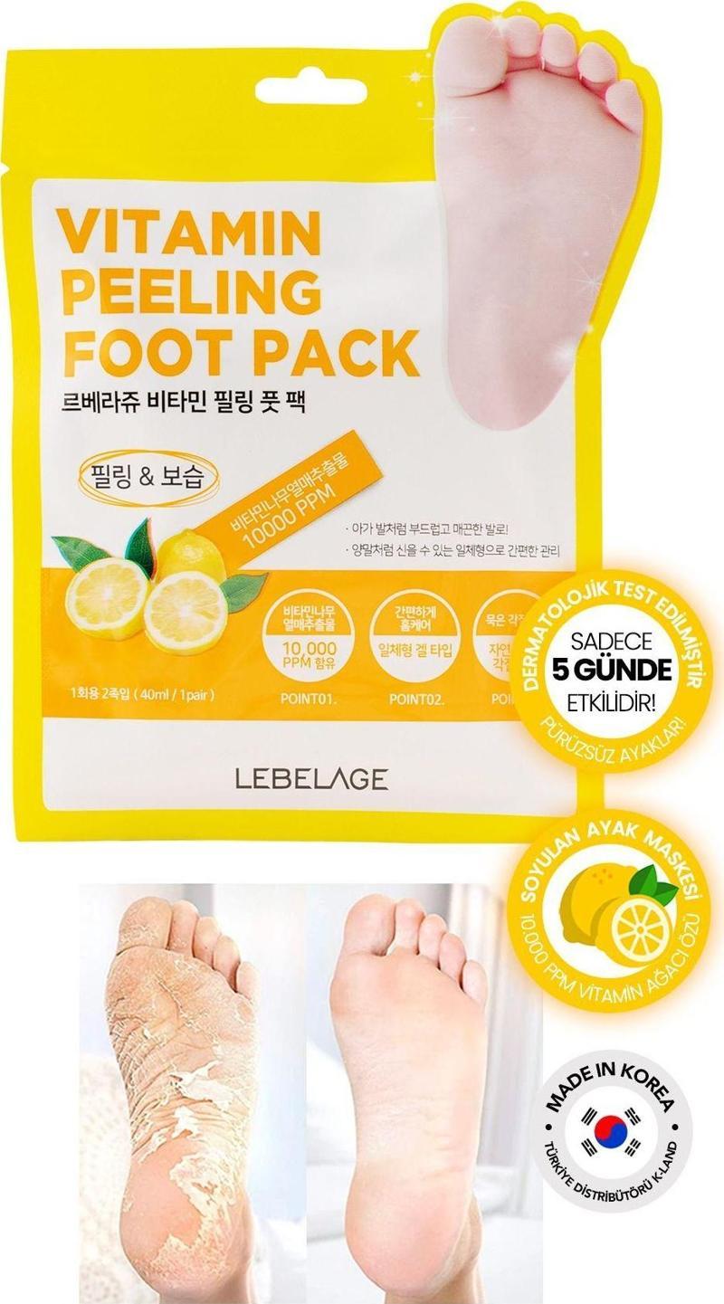 Soyulan Ayak Maskesi Vitamin Kompleksi Kore Soyucu Maske Lebelage Vitamin Peeling Foot Pack