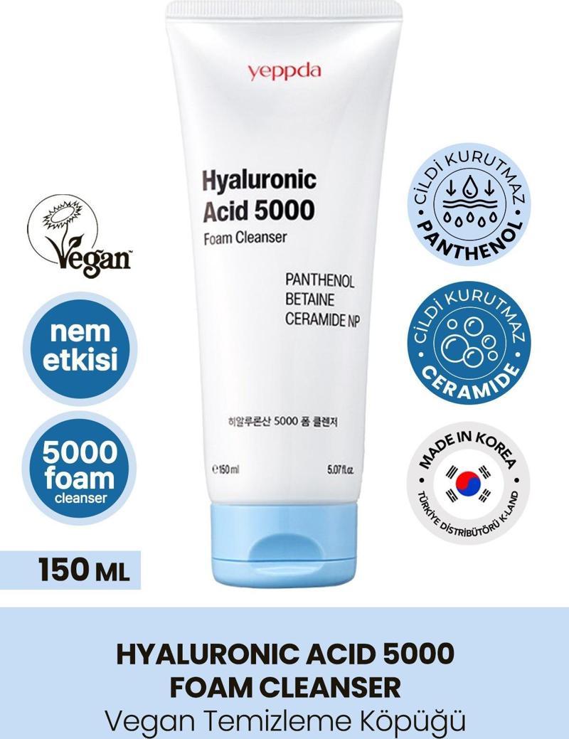 Hyalüronik Asit İçeren Temizleme Köpüğü Yeppda Hyaluronic Acid 500 Foam Cleanser 150 ml