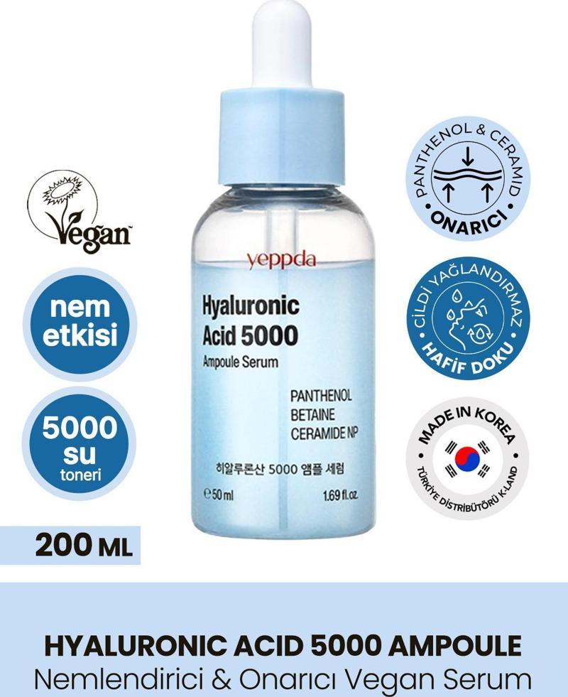 Hyalüronik Asit Kompleksi İçeren Nemlendirici Serum Yeppda Hyaluronic Acid 5000 Serum 50ml Büyük Boy