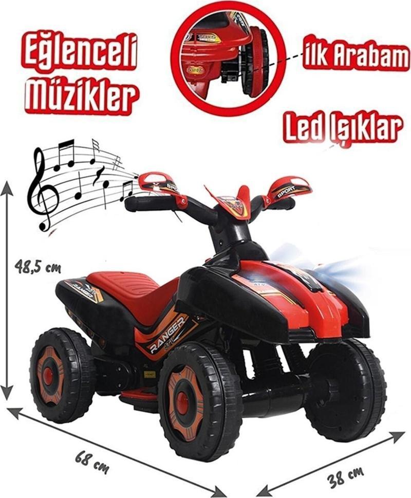 Led Işıklı Müzikli Akülü Atv Akülü Motor