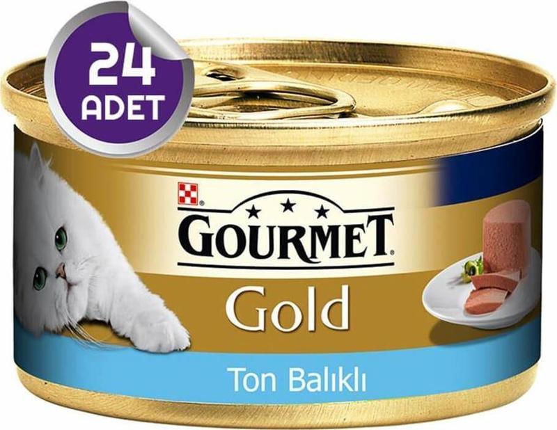 Gold Kıyılmış Ton Balıklı Konserve Kedi Maması 85 Gr 24 ADET