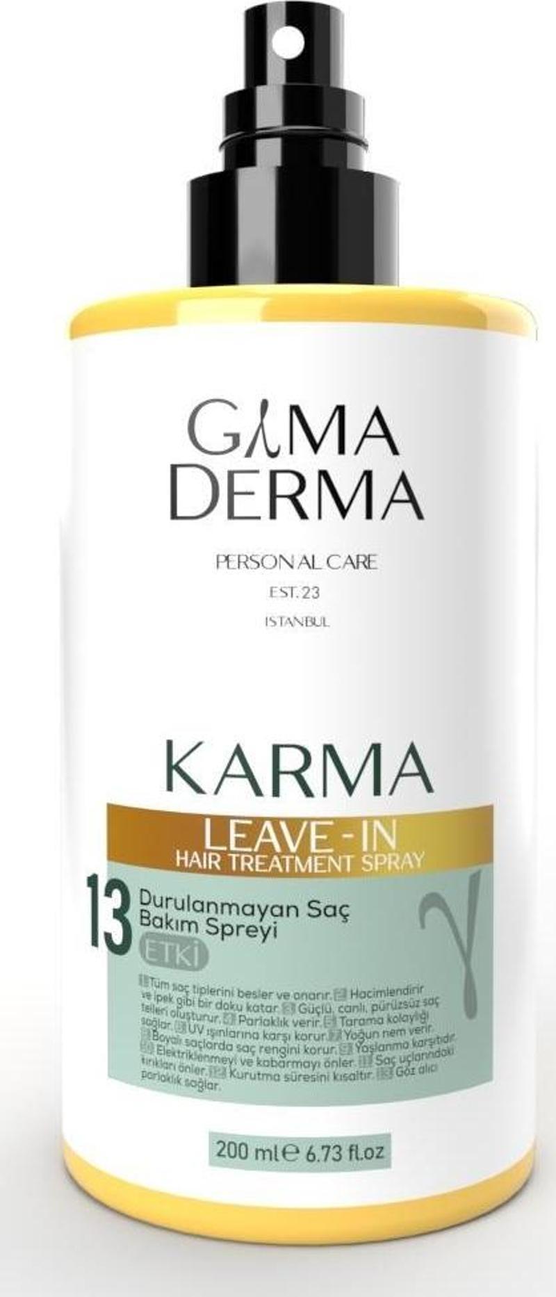 Karma Durulanmayan 13 Etkili Vegan Saç Bakım Spreyi 200 ml