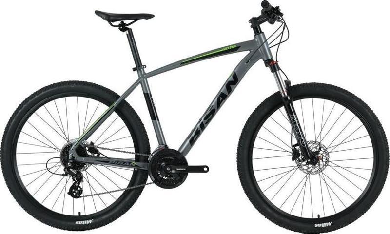 MTX 7300 ERKEK DAĞ BİSİKLETİ 48CM HD 27.5 JANT 24 VİTES METALİK GRİ YEŞİL